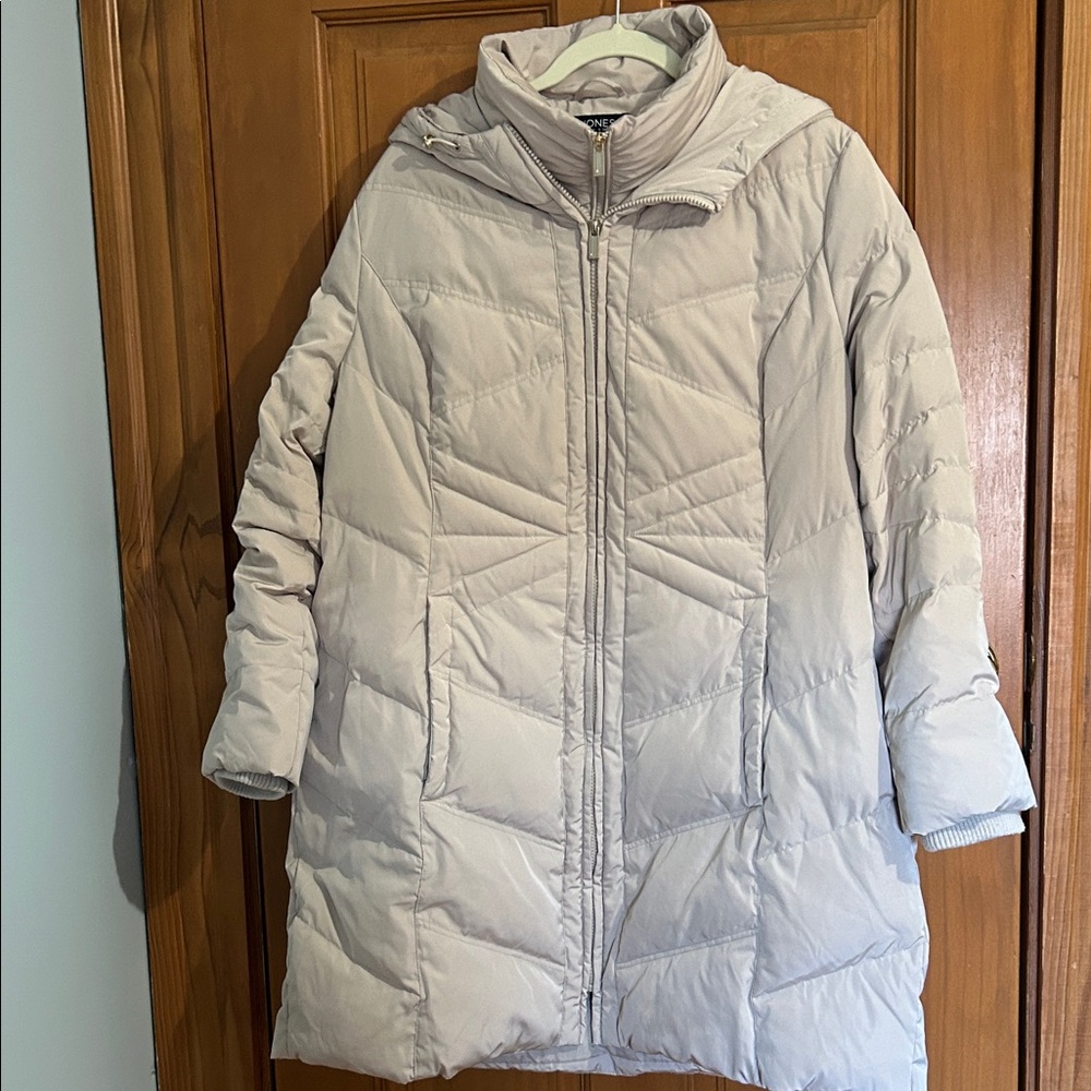 Jones New York Women's Soft Gray Puffer Coat